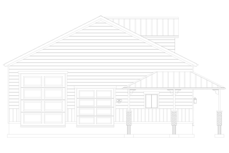 Home Plan - Exterior - Front Elevation 6 for Barndominium House Plan #1060-232, 1 bath