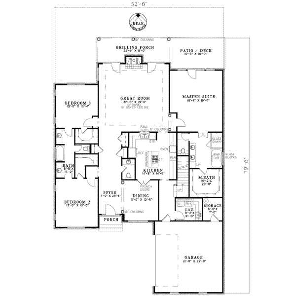 House Plan Design - Traditional Floor Plan - Main Floor Plan #17-2211
