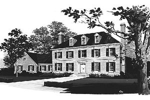 Colonial Exterior - Front Elevation Plan #72-331
