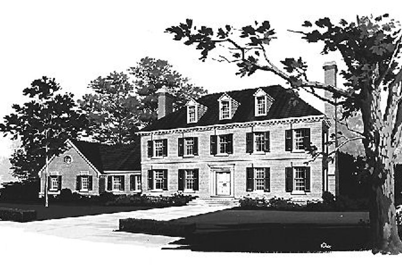 House Blueprint - Colonial Exterior - Front Elevation Plan #72-331