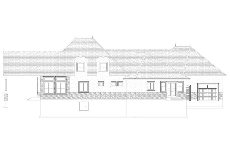 Dream House Plan - Exterior - Rear Elevation 2 for European House Plan #1060-278 - 3 bed, 2.5 bath