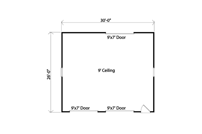 House Blueprint - Floor Plan - Main Floor for Traditional House Plan #22-553, 0 bath