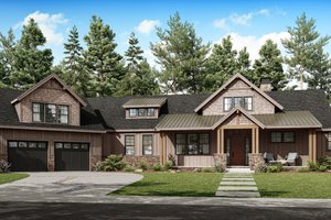 Exterior - Front Elevation 3 for Farmhouse House Plan #1070-231 - 3 bed, 3 bath