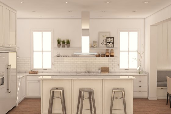 modern craftsman kitchen rendering