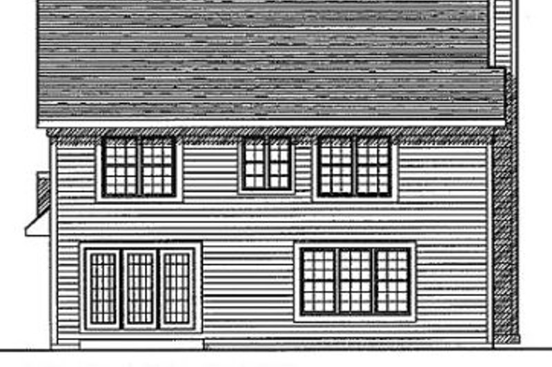 House Plan Design - Exterior - Rear Elevation for Traditional House Plan #70-227 - 4 bed, 2.5 bath