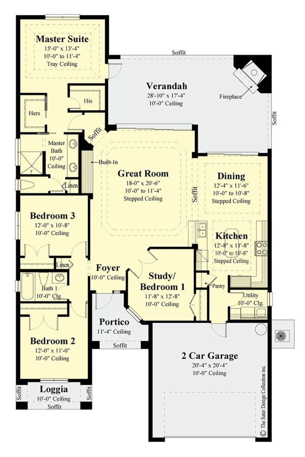 Architectural House Design - Contemporary Floor Plan - Main Floor Plan #930-494