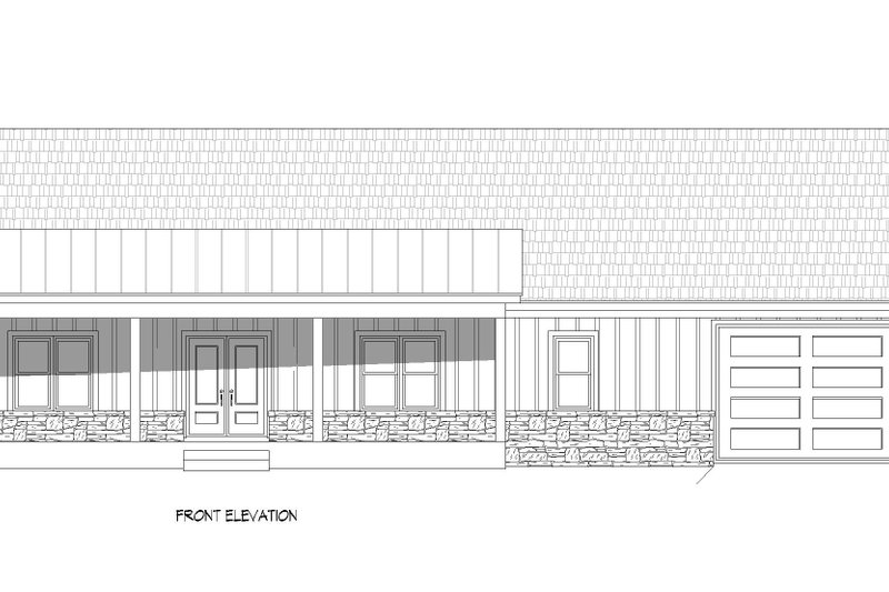 House Blueprint - Exterior - Front Elevation 3 for Southern House Plan #932-778 - 3 bed, 2.5 bath
