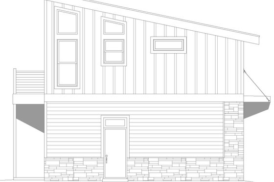 Exterior - Other Elevation 1 for Modern House Plan #932-596 - 1 bed, 1.5 bath