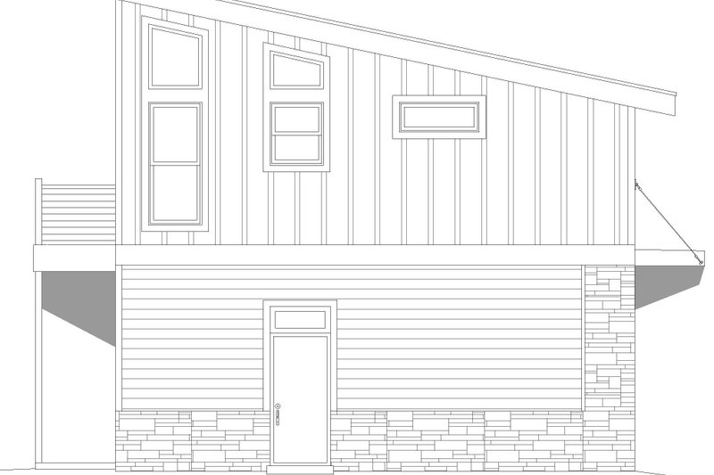 Dream House Plan - Exterior - Other Elevation 1 for Modern House Plan #932-596 - 1 bed, 1.5 bath