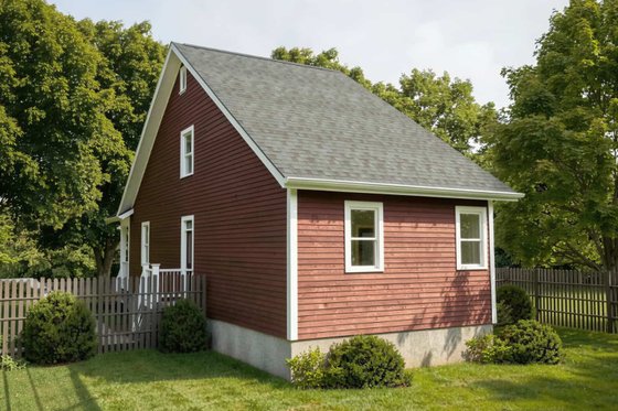 Exterior - Rear Elevation for Bungalow House Plan #79-175 - 3 bed, 2 bath