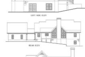 Exterior - Rear Elevation for Country House Plan #71-113 - 3 bed, 2.5 bath