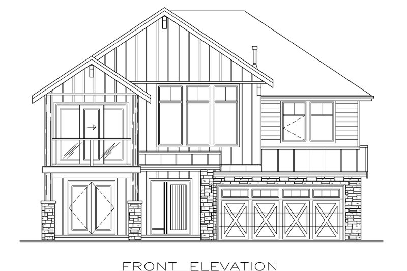 House Design - Exterior - Front Elevation 3 for Farmhouse House Plan #1100-62 - 4 bed, 4 bath