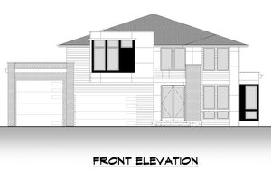 Exterior - Front Elevation 4 for Contemporary House Plan #1066-132 - 4 bed, 4.5 bath
