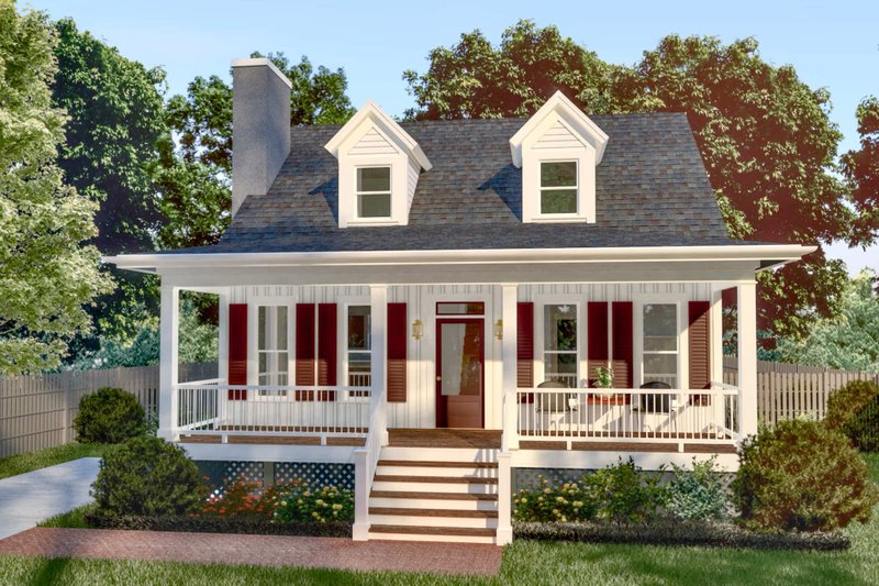 Southern Style House Plan - 3 Beds 2.5 Baths 1520 Sq/Ft Plan #79-212 Exterior