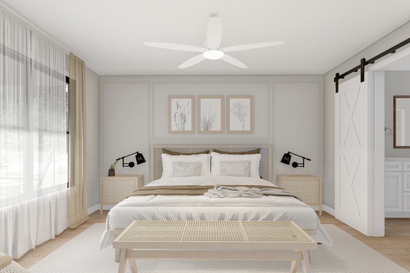 Architectural House Design - Interior - Master Bedroom for Barndominium House Plan #1117-12 - 2 bed, 2.5 bath
