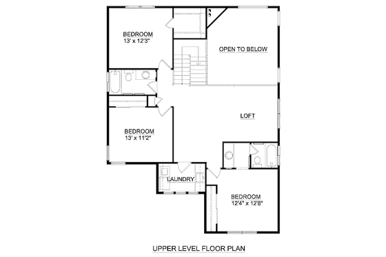 Floor Plan - Upper Floor for Traditional House Plan #116-271 - 4 bed, 2.5 bath