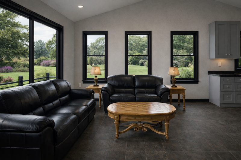 House Blueprint - Interior - Family Room for Barndominium House Plan #1060-483 - 1 bed, 2 bath