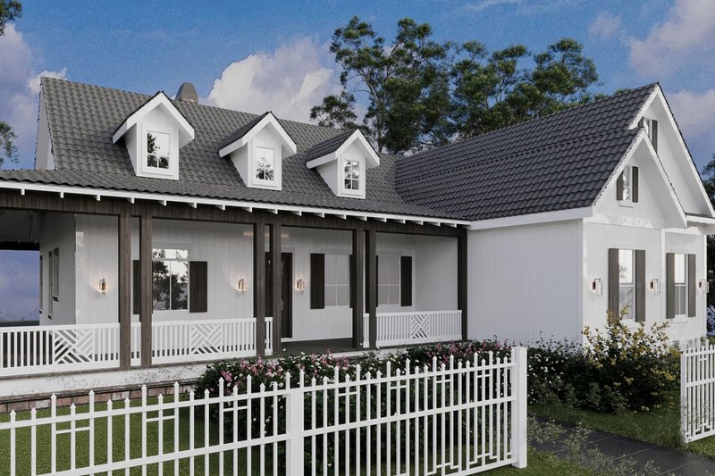 Architectural House Design - Exterior - Front Elevation 3 for Farmhouse House Plan #54-419 - 3 bed, 2.5 bath