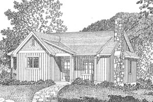 Exterior - Front Elevation 4 for Cottage House Plan #22-574 - 2 bed, 2 bath