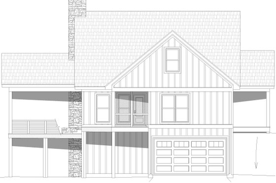 Exterior - Other Elevation 6 for Farmhouse House Plan #932-1137 - 3 bed, 2.5 bath