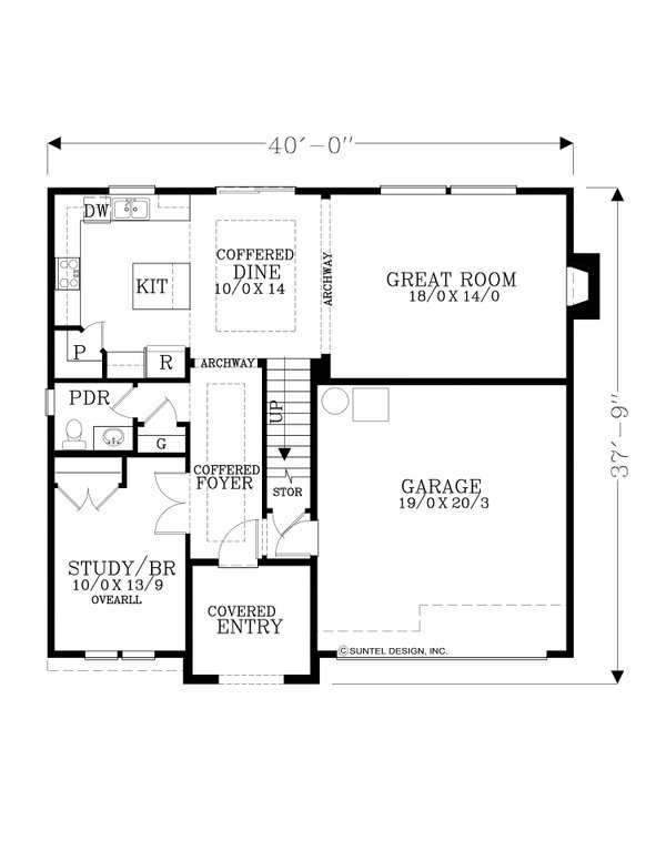 Dream House Plan - Craftsman Floor Plan - Main Floor Plan #53-673
