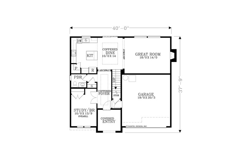 House Design - Floor Plan - Main Floor for Craftsman House Plan #53-673 - 5 bed, 2.5 bath