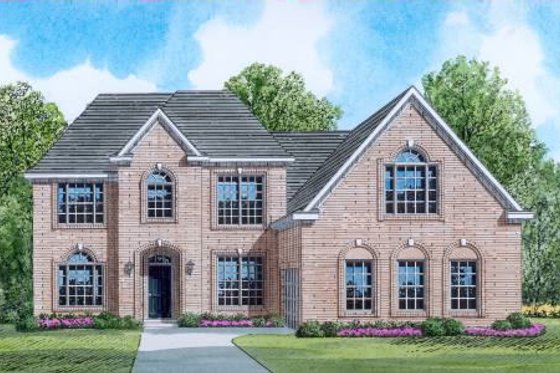 Exterior - Front Elevation for Traditional House Plan #424-13 - 4 bed, 3 bath