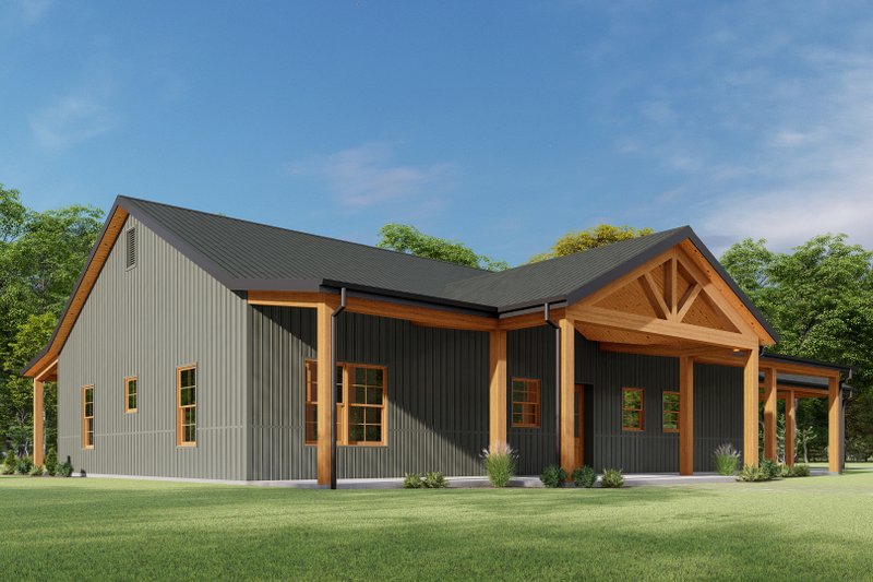 House Plan Design - Exterior - Other Elevation 2 for Barndominium House Plan #1092-51 - 3 bed, 2.5 bath
