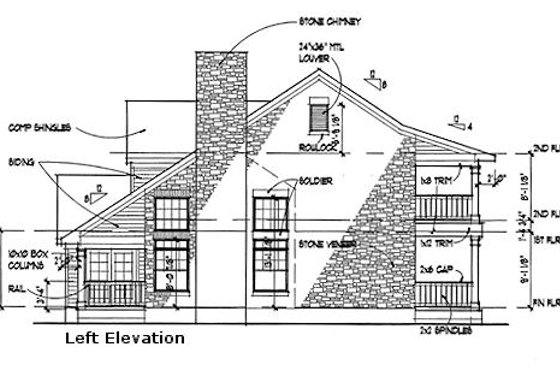 Exterior - Other Elevation 1 for Southern House Plan #120-157 - 3 bed, 3 bath
