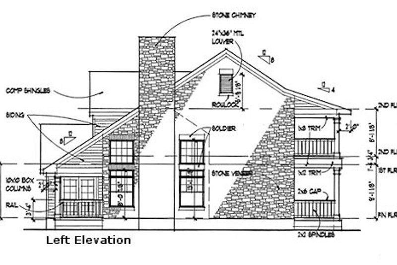 Home Plan - Exterior - Other Elevation 1 for Southern House Plan #120-157 - 3 bed, 3 bath