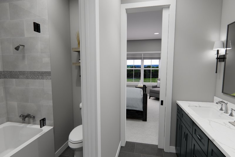 Architectural House Design - Interior - Bathroom for Farmhouse House Plan #51-1270 - 4 bed, 3.5 bath