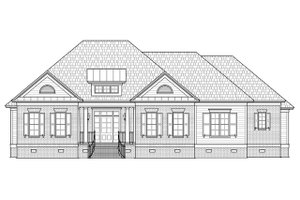 Exterior - Front Elevation 3 for Ranch House Plan #1054-25 - 3 bed, 2.5 bath