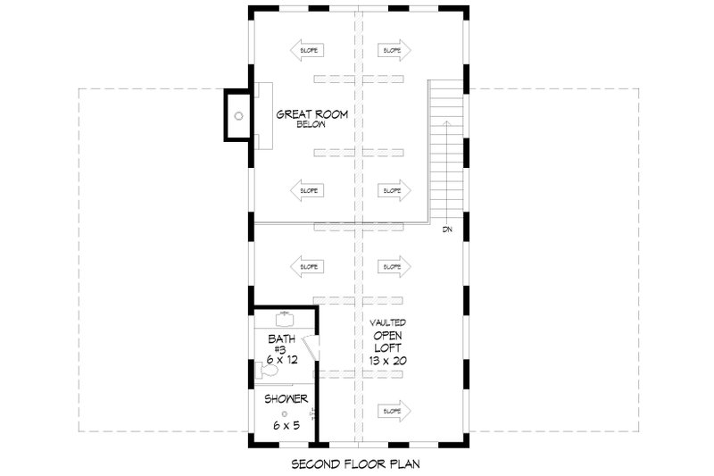 Architectural House Design - Floor Plan - Upper Floor 2 for Barndominium House Plan #932-1132 - 3 bed, 3.5 bath
