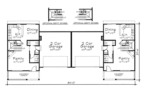 Floor Plan - Main Floor for Traditional House Plan #20-2111 - 3 bed, 2.5 bath