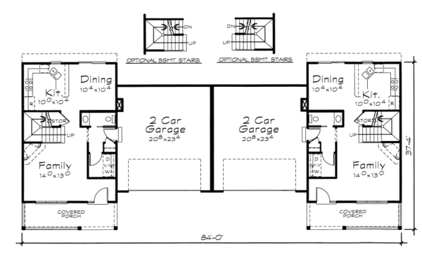 Architectural House Design - Traditional Floor Plan - Main Floor Plan #20-2111