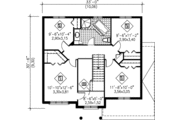 Contemporary Style House Plan - 4 Beds 1.5 Baths 1670 Sq/Ft Plan #25-2164 