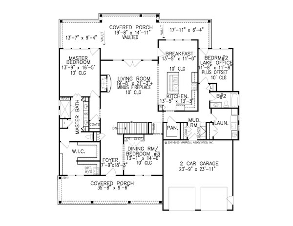 Farmhouse Floor Plan - Main Floor Plan #54-544