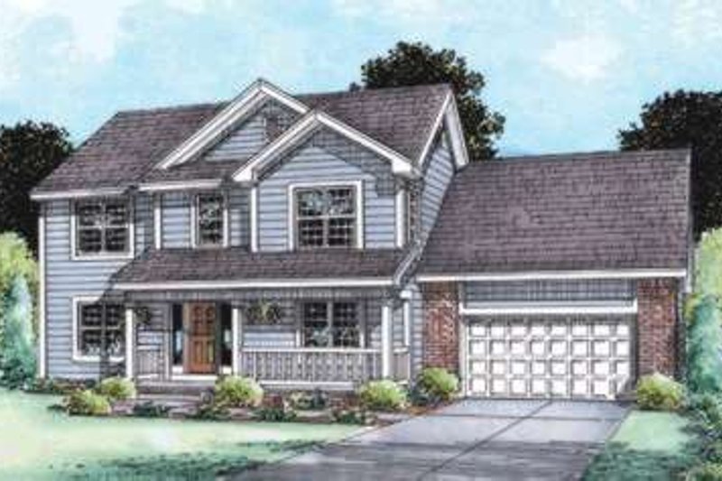 Dream House Plan - Exterior - Front Elevation 3 for Traditional House Plan #20-1797 - 4 bed, 4 bath