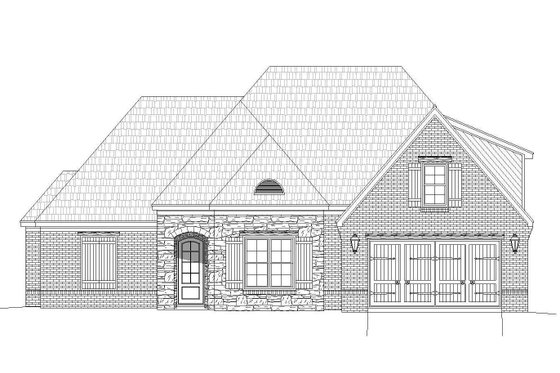 Exterior - Front Elevation 4 for European House Plan #932-30 - 4 bed, 3 bath