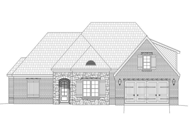 Dream House Plan - Exterior - Front Elevation 4 for European House Plan #932-30 - 4 bed, 3 bath
