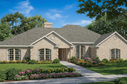 European Style House Plan - 4 Beds 2.5 Baths 2392 Sq/Ft Plan #17-135 Exterior 