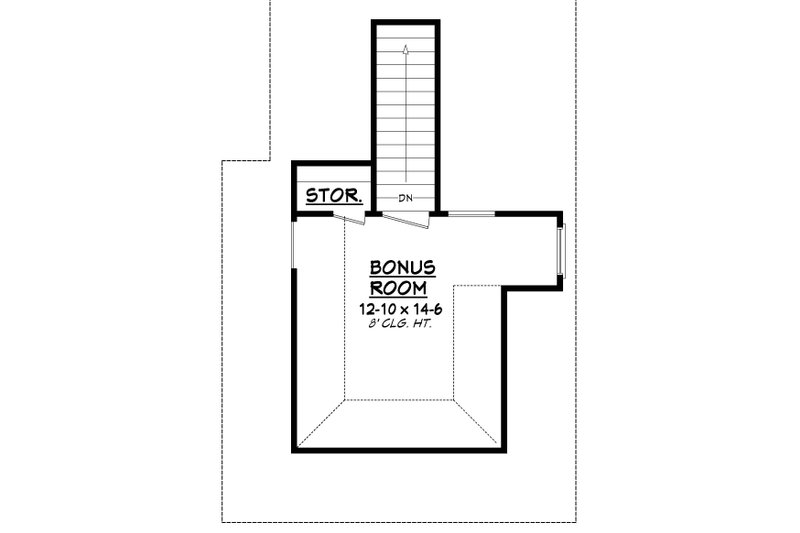 Dream House Plan - Floor Plan - Upper Floor for European House Plan #430-85 - 3 bed, 2 bath