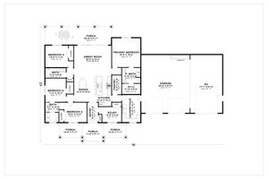 Floor Plan - Main Floor for Farmhouse House Plan #1112-20 - 4 bed, 3 bath