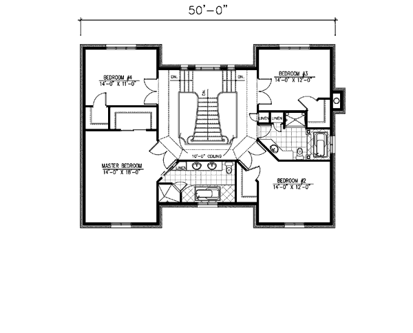 European Floor Plan - Upper Floor Plan #138-241