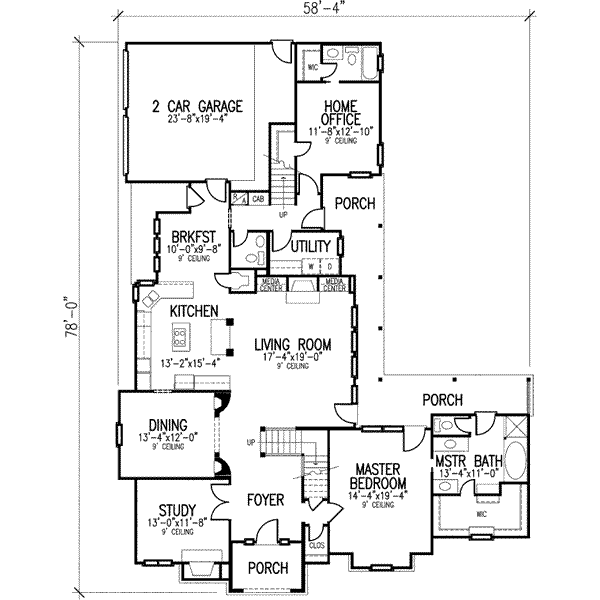 Home Plan - European Floor Plan - Main Floor Plan #410-403