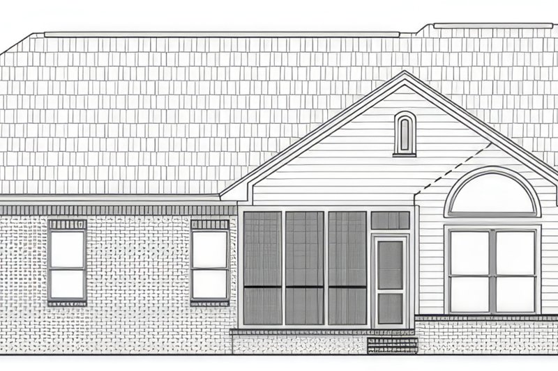 Home Plan - Exterior - Rear Elevation for Country House Plan #21-567 - 3 bed, 2 bath