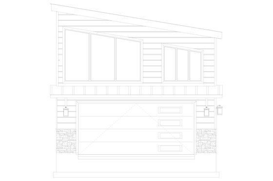 Exterior - Front Elevation 5 for Modern House Plan #1060-381 - 1 bed, 1 bath