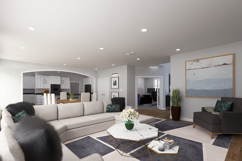 House Design - Interior - Family Room for Craftsman House Plan #1060-215 - 4 bed, 2.5 bath