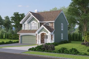 Country Exterior - Front Elevation Plan #57-319