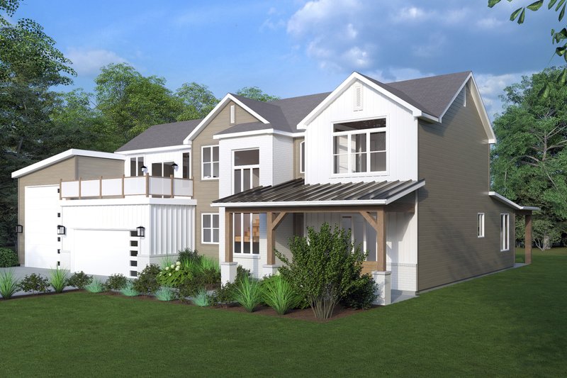 House Blueprint - Exterior - Other Elevation 1 for Traditional House Plan #1111-14 - 4 bed, 2.5 bath